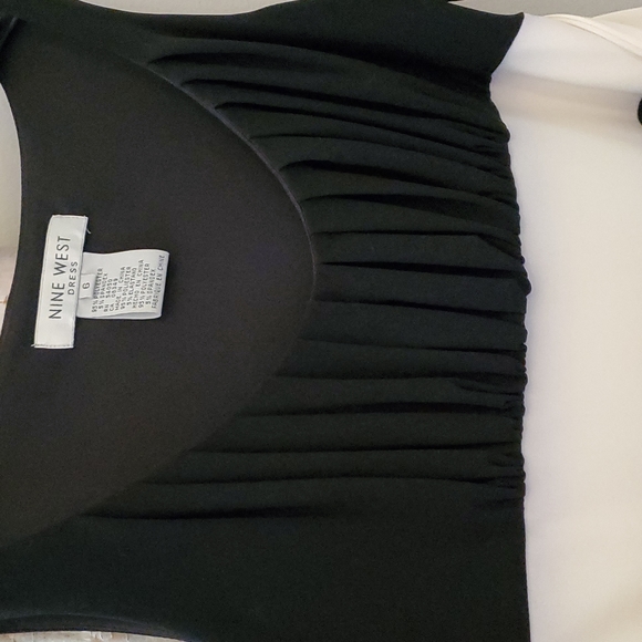 Nine West Sleeveless LBD Detail in Poly/Spandex Black Sz 6 - Picture 4 of 6